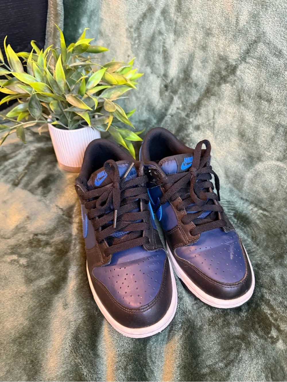Nike Men’s Low-Top Sneakers in Black and Blue